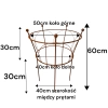 Podpora do roślin krzewów piwonii hortensji podpórki średnica 50cm wysokość 60cm styl 4 SZTUKI